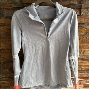 GAP Women's Gray Hoodie with Coral Accents
